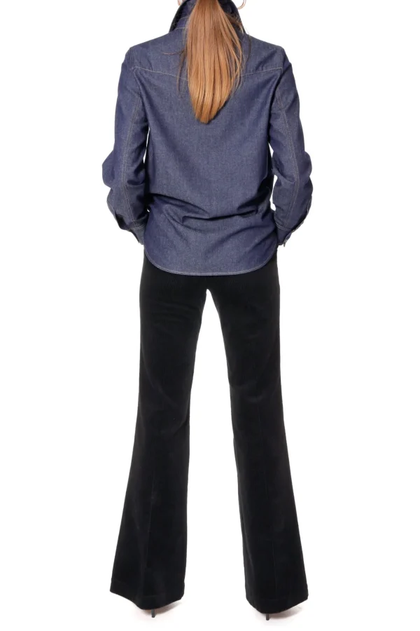 Bluzka Jeansowa Enid Granatowy>AGGI Best Sale