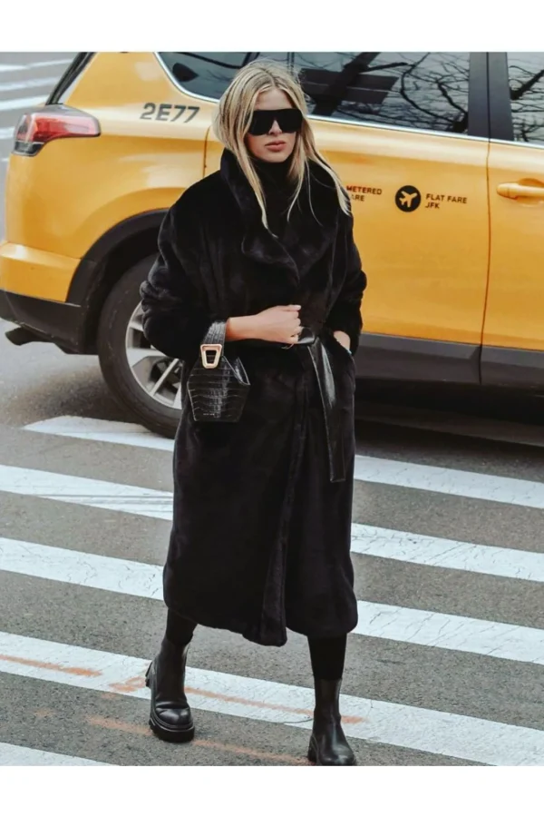 Futro Kylie Warm Black>AGGI Fashion