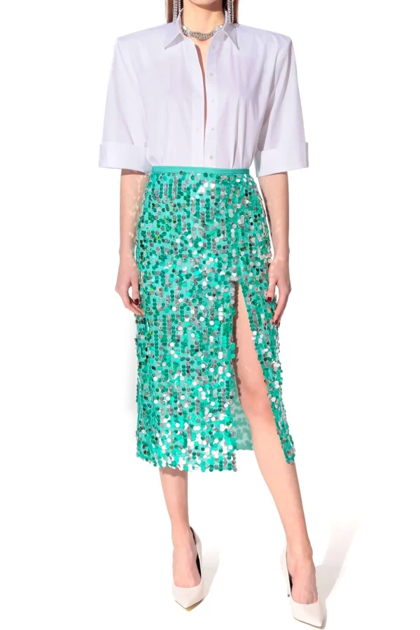 Spodnica Cekinowa Layla Spectra Green>AGGI Shop