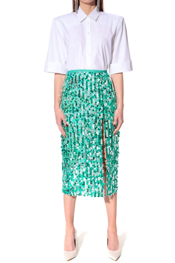 Spodnica Cekinowa Layla Spectra Green>AGGI Shop