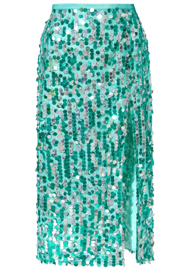 Spodnica Cekinowa Layla Spectra Green>AGGI Shop