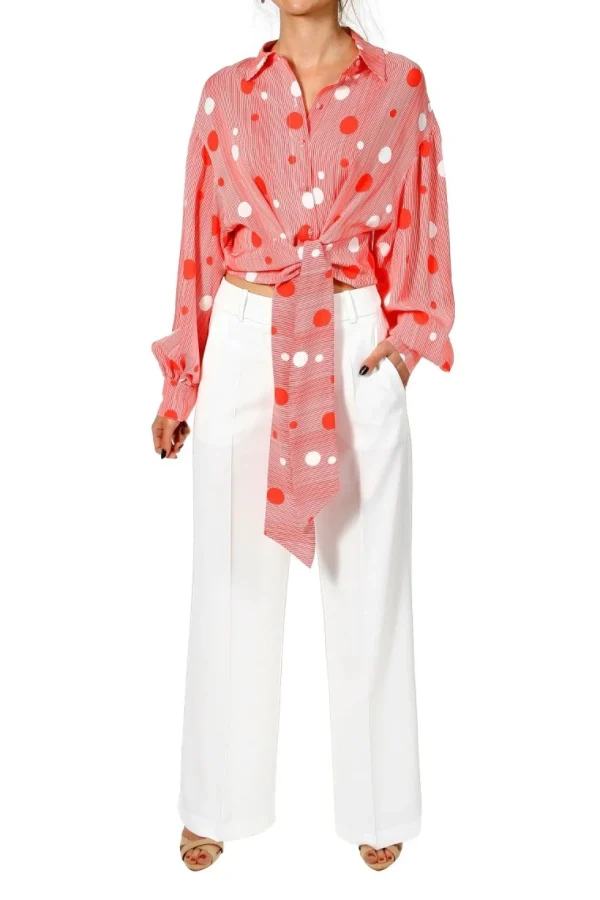 Spodnie Fallon Bialy>AGGI Fashion