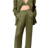 Spodnie Jessie Satin Olive Branch>AGGI Cheap