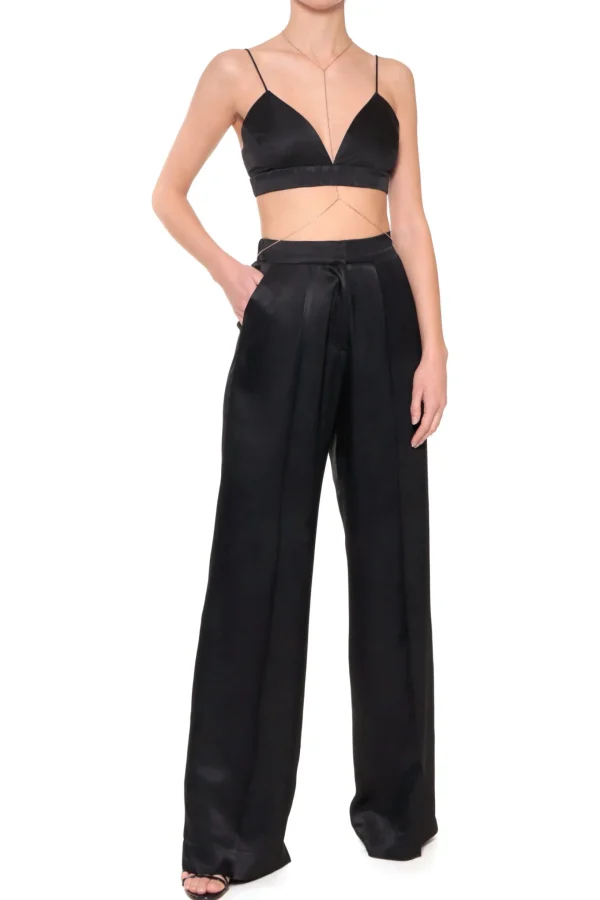 Stanik Asha Satin Glossy Black>AGGI Shop