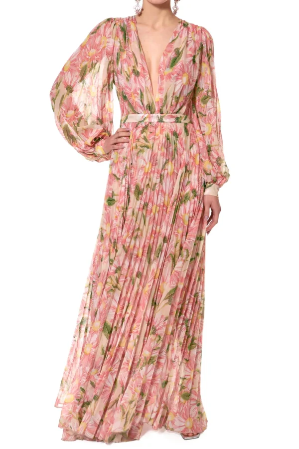 Sukienka Plisowana Esme Swirling Pink>AGGI Discount